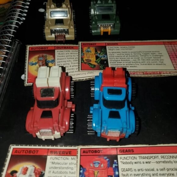 Vintage Transformers Outback Brawn Swerve Gears with File...